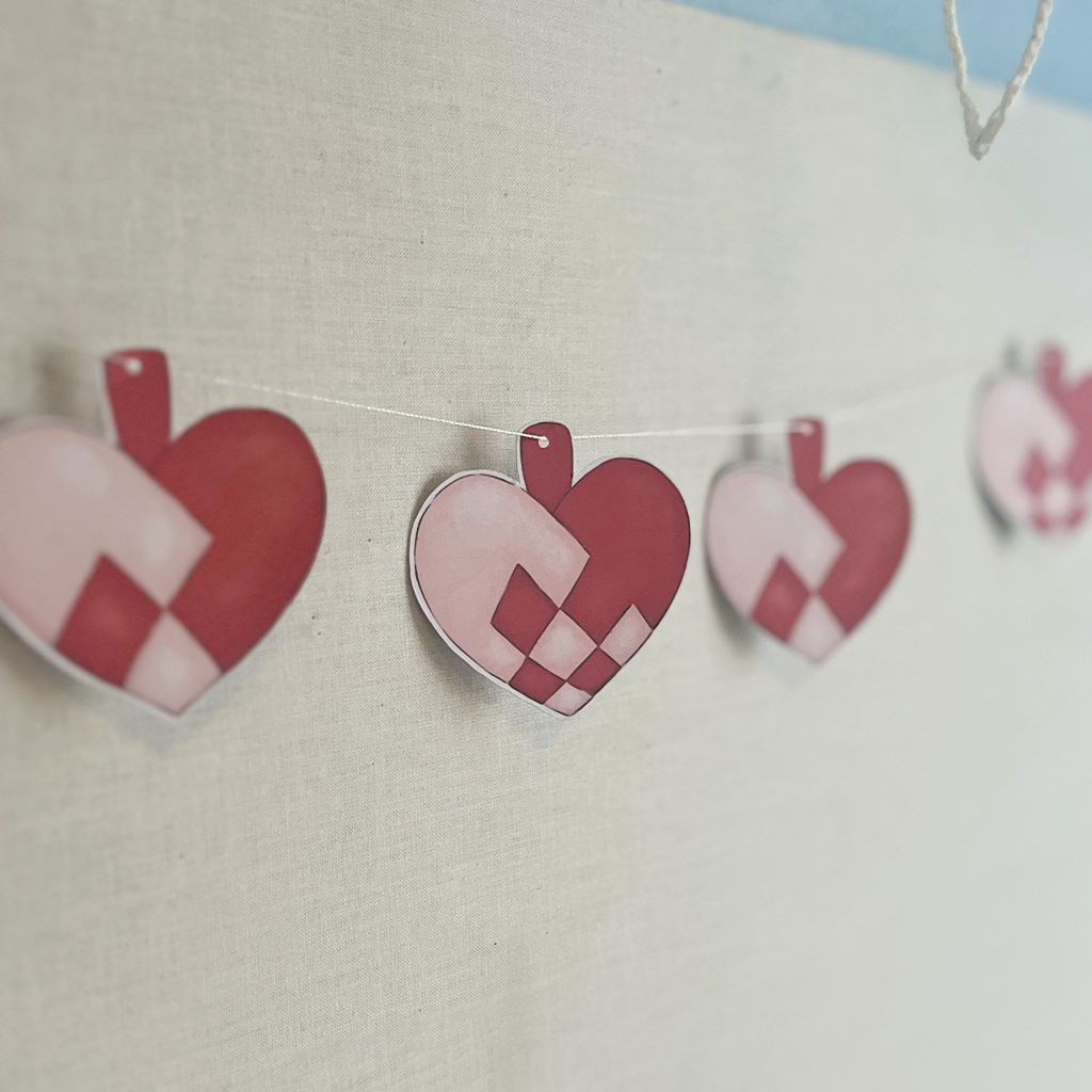 Julehjerter på snor