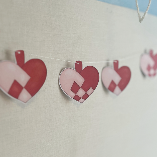 Julehjerter på snor