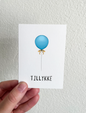 Blå ballon - tillykke