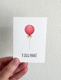 Rød ballon - tillykke